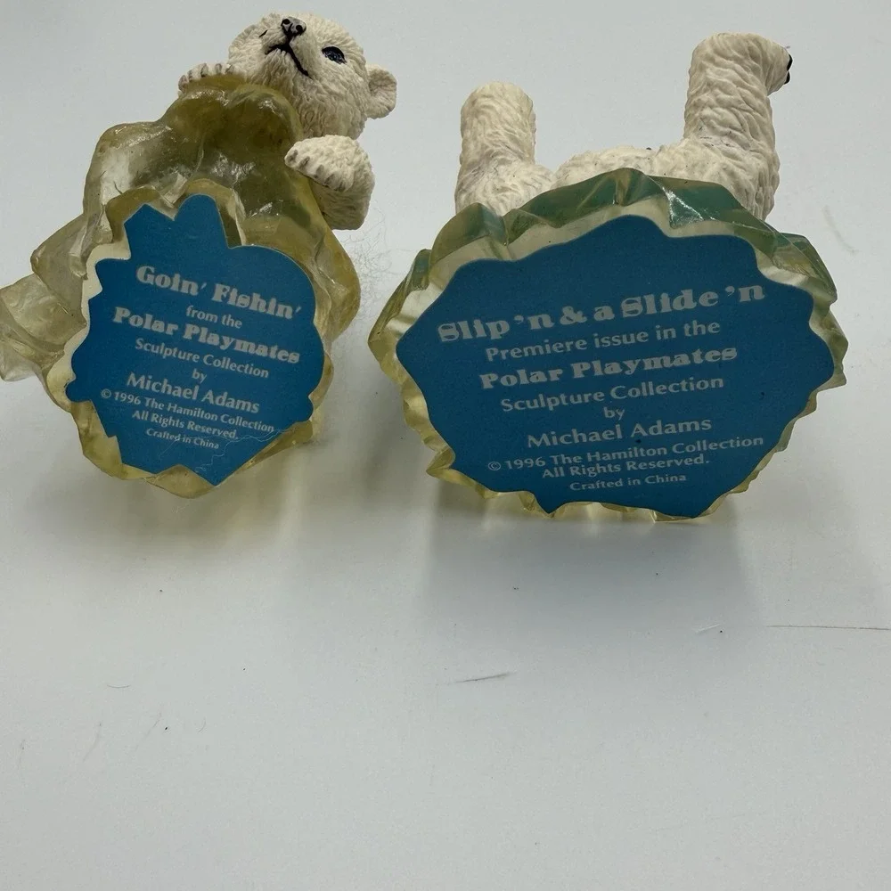 Goin' Fishin' Polar Playmates By Michael Adams Hamilton Collection Slip' N Slide